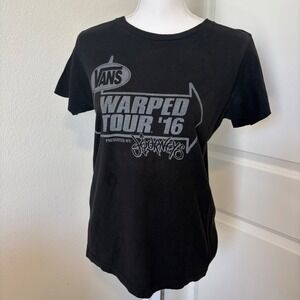 Vans Warped Tour 16 Concert T-Shirt Black Small 2016 Tour Dates Journeys Tultex
